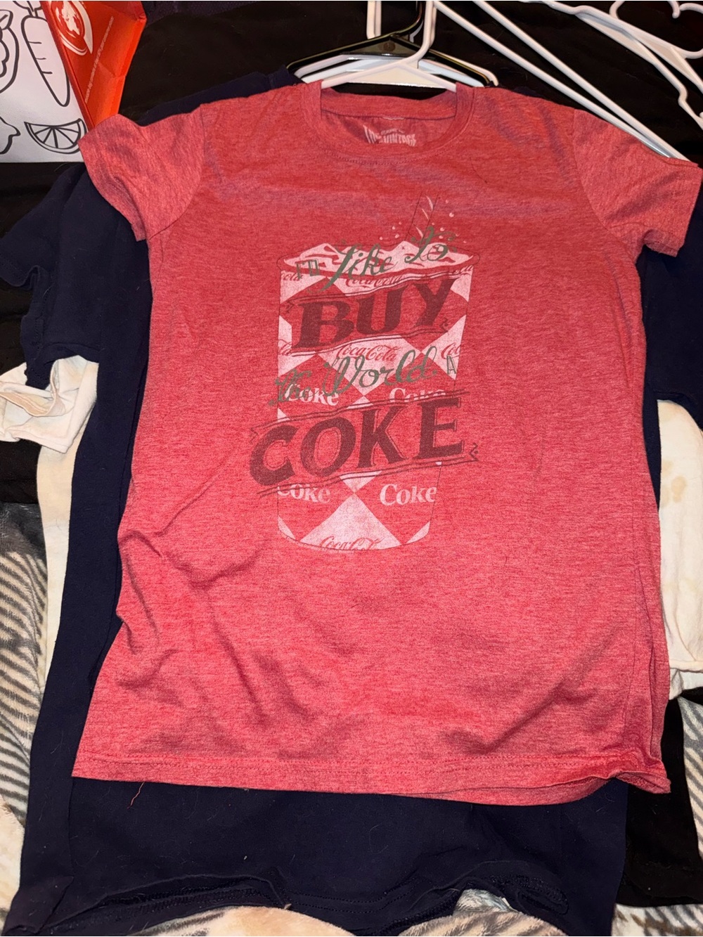 Coca Cola Red Heather Graphic Tee for Kids